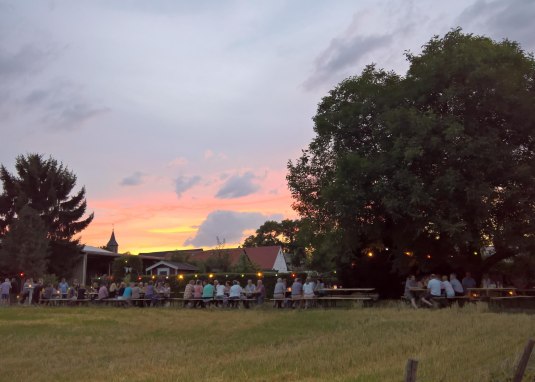 Der Garten zur blauen Stunde