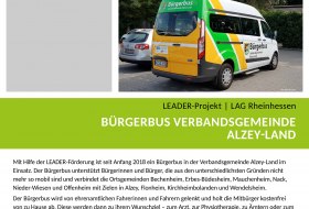 LEADER-Projekt Plakat: B&uuml;rgerbus der VG Alzey-Land