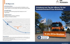 Einladungsflyer Kontakt und Anfahrt