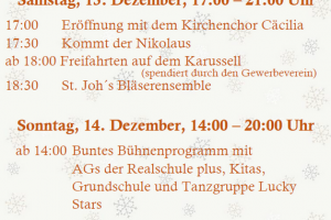 Plakat Weihnachtsmarkt