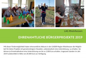 Plakat: Ehrenamtliche B&uuml;rgerprojekte 2019