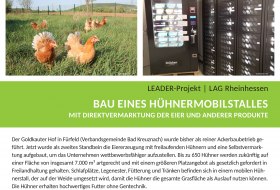 LEADER-Projekt Plakat: Bau eines H&uuml;hnermobilstalles und Direktvermarktung