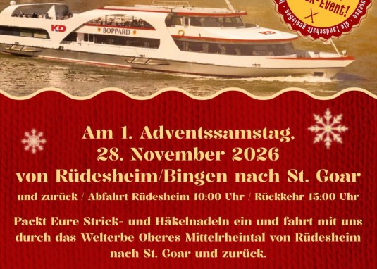 Strickschifffahrt &copy; Touristikgemeinschaft Welterbe Oberes Mittelrheintal