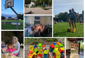 Collage Auswahl EBP 2023 © Auf´s Schornsheimer Leben, Silke Knoche, Lokale Agendagruppe der VG Wörrstadt, Bornheim blüht und brummt, Dorfverein Saulheim, Anja Stief, Vereinigung der Naturfreunde Flonheim e.V.