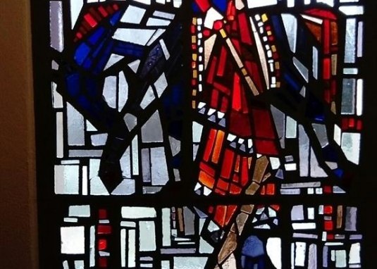 Glasmosaik St. Martinus in Offstein
