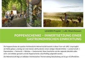 LEADER-Projekt Plakat: Poppenschenke -Inwertsetzung einer gastronomischen Einrichtung