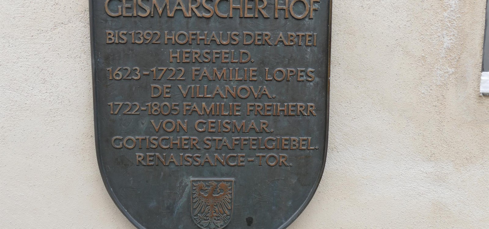 Tafel am Geismar&acute;scher Hof, &copy; IKuM GmbH/GK