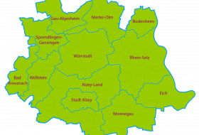 Gebietskulisse der LAG Rheinhessen 2023-2029