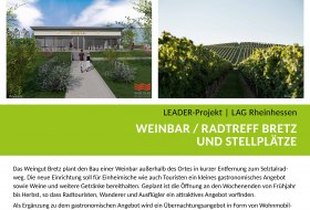 LEADER-Projekt Plakat: Weinbar Radtreff Bretz
