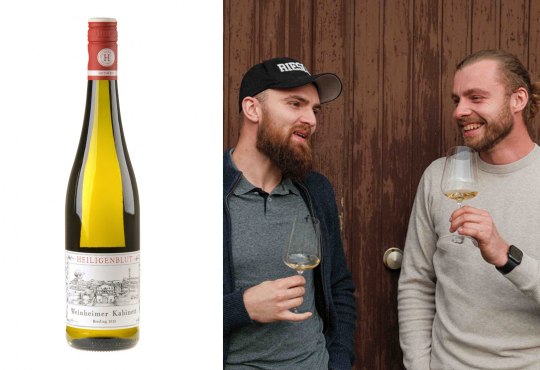 Die Br&uuml;der Hannemann vom Weingut Heiligenblut pr&auml;sentieren ihren Riesling Kabinett