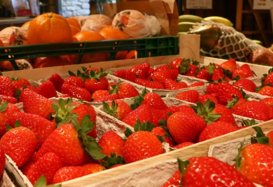 Erdbeeren im Hofladen, &copy; Dominik Ketz