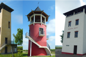 Gelb, rot, wei&szlig; T&uuml;rme