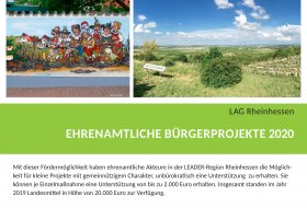 Plakat: Ehrenamtliche B&uuml;rgerprojekte 2020
