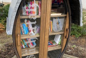 Projekt: Anschaffung eines &ouml;ffentlichen B&uuml;cherschranks in Weinfassoptik" in Nackenheim