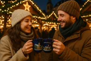 P&auml;rchen trinkt Gl&uuml;hwein