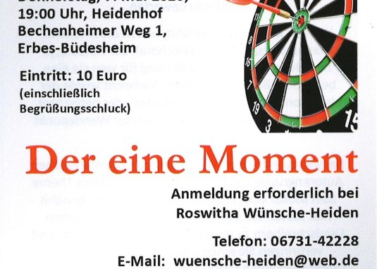 Flyer Der eine Moment &copy; Roswitha W&uuml;nsche-Heiden