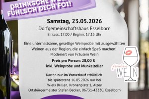 Flyer Weinprobe