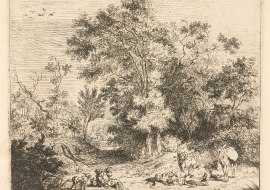 Friedrich Müller - Herde am Waldrand