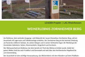 LEADER-Projekt Plakat: Weinerlebnis Zornheimer Berg