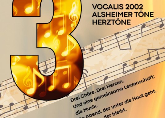 Plakat "Pop&sup3; - Drei Ch&ouml;re, ein Sound" &copy; Chorgemeinschaft Fl&ouml;rsheim-Dalsheim